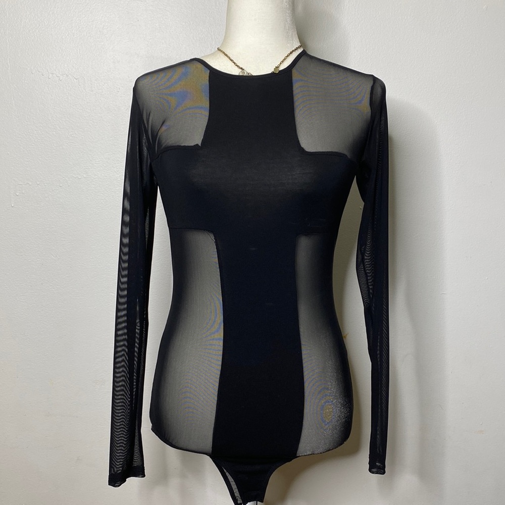Black Sequence Bodysuit